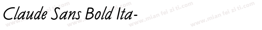 Claude Sans Bold Ita字体转换